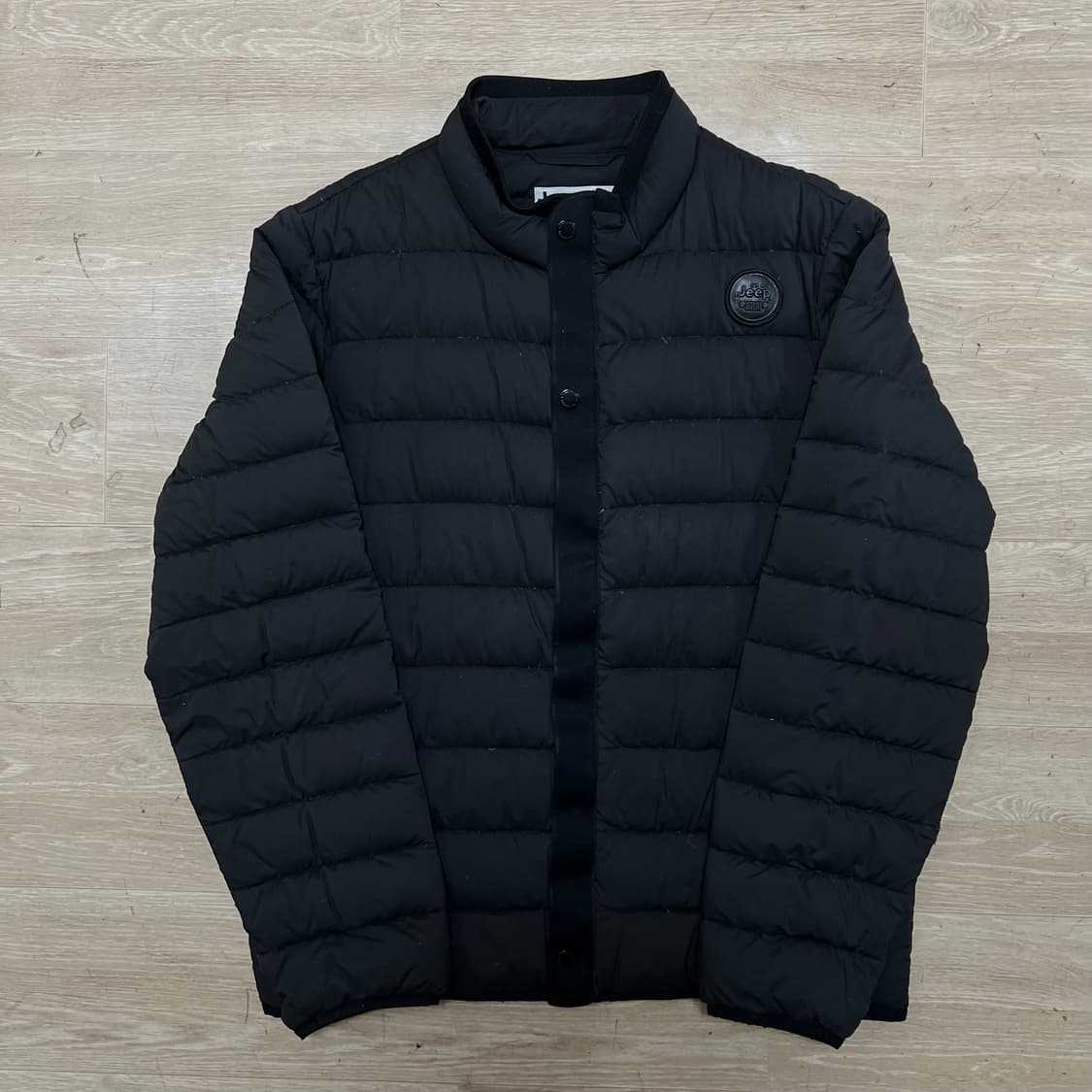 지프 JEEP 덕다운 로고 와펜 경량패딩 점퍼 [블랙] XL/105 상품이미지1