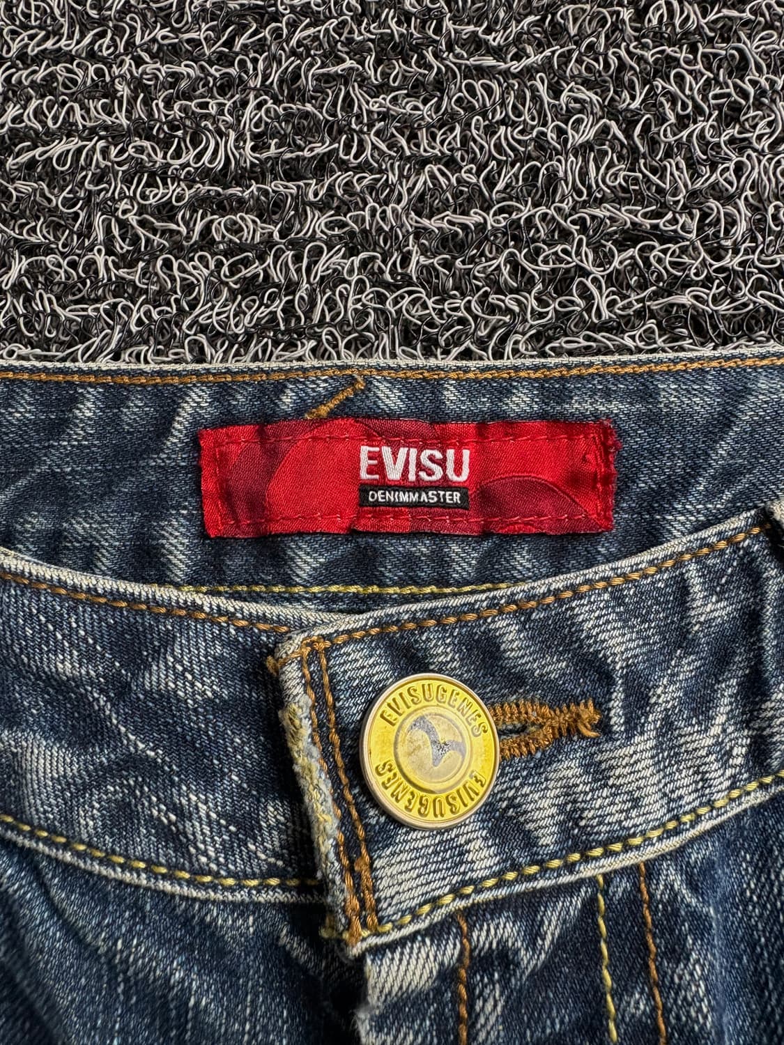 00s 에비수 빅로고 올드스쿨 와이드핏 데님 팬츠 4197 상품이미지3