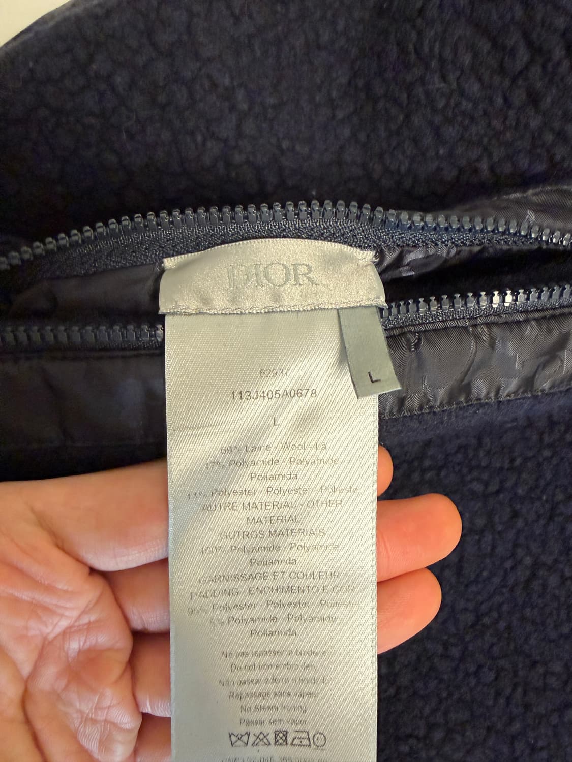 Dior 디올 오블리크 리버서블 자켓 네이비 라지 상품이미지7