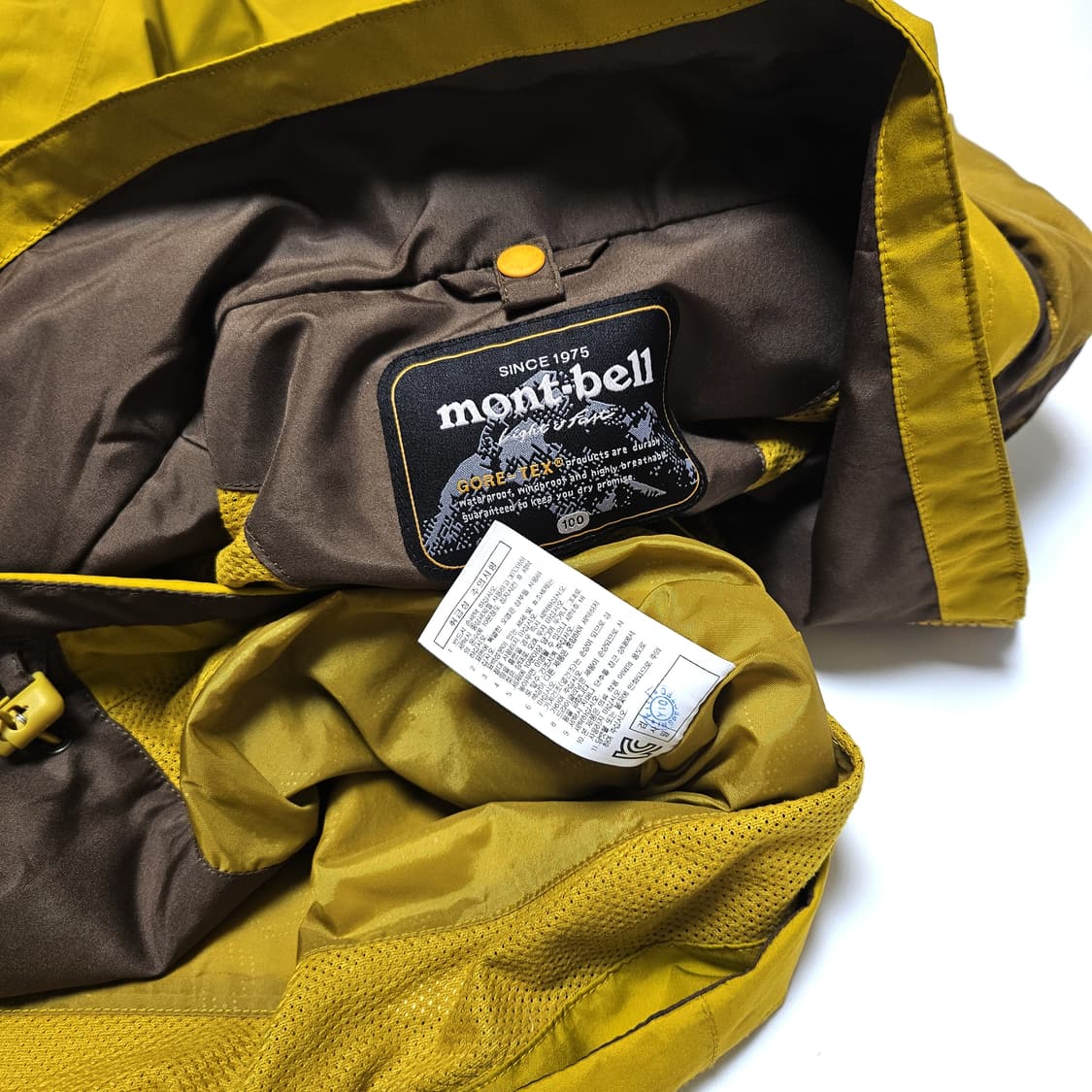 몽벨 고프코어 고어텍스 바람막이 자켓 머스타드 상품이미지7