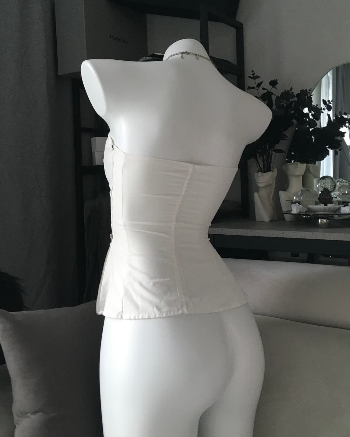 ༒ Side Zipper Detail Corset Top 상품이미지3