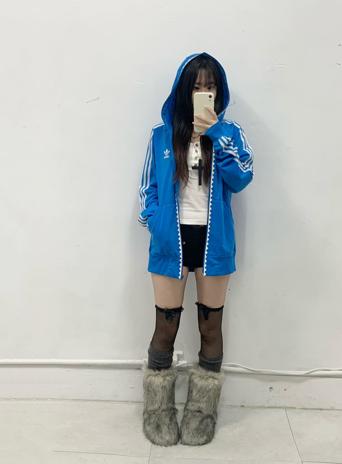 [ADIDAS] 아디다스 블루샤크 🦈 파이핑 풀업 져지 상품이미지2