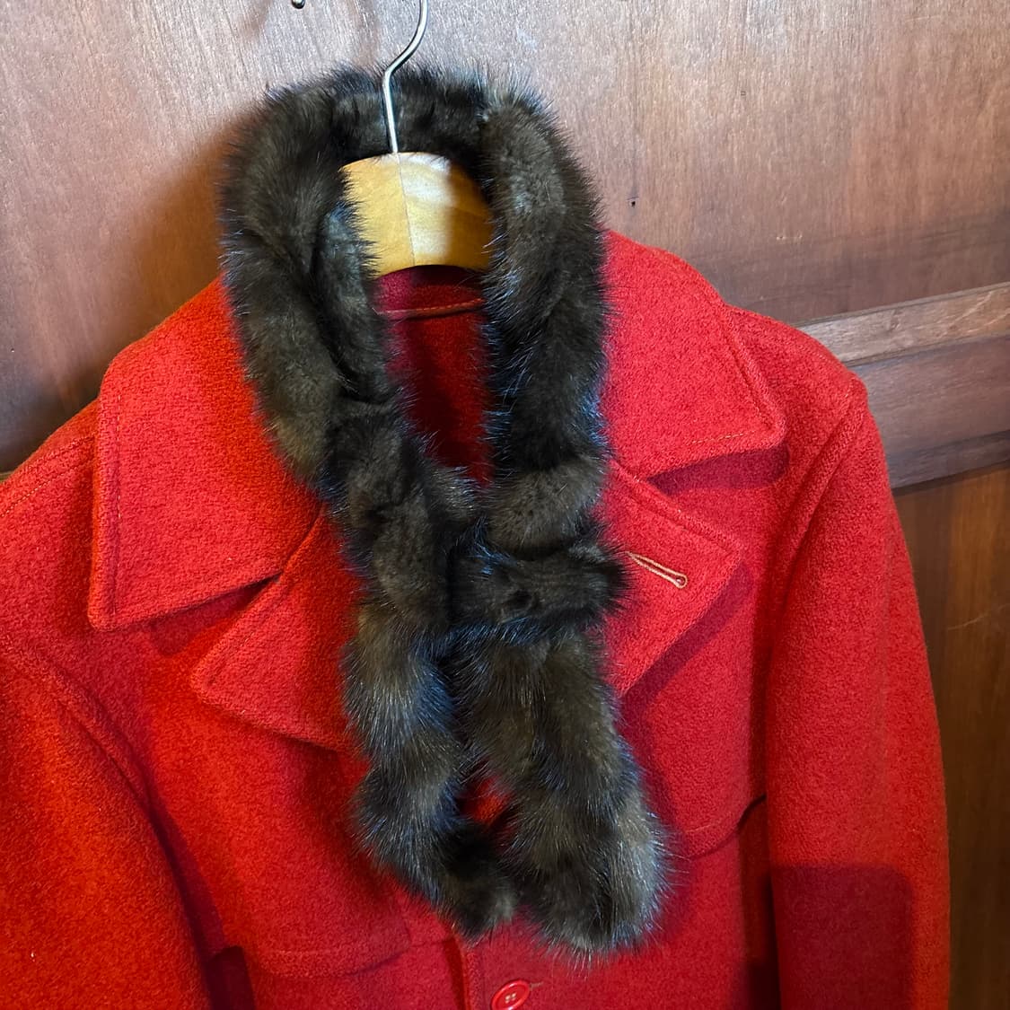 천연 밍크 쁘띠 머플러 브라운 상품이미지2