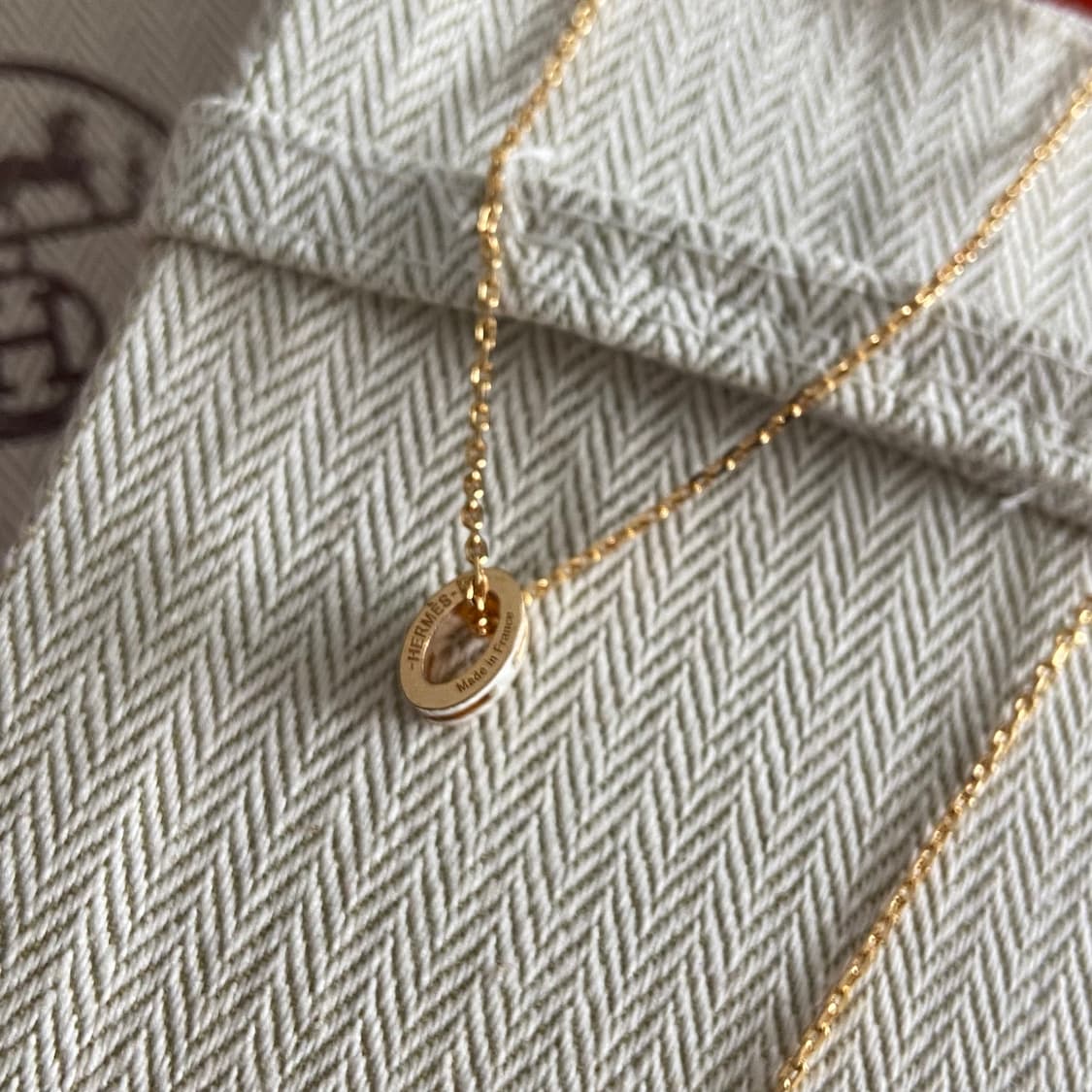 [정품] 에르메스 팝H 네크리스 (화이트/골드) 상품이미지3
