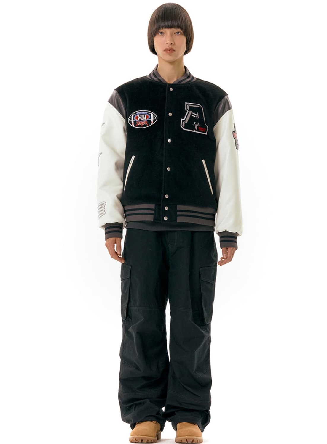 FOOTBALL VARSITY JACKET BLACK 상품이미지2