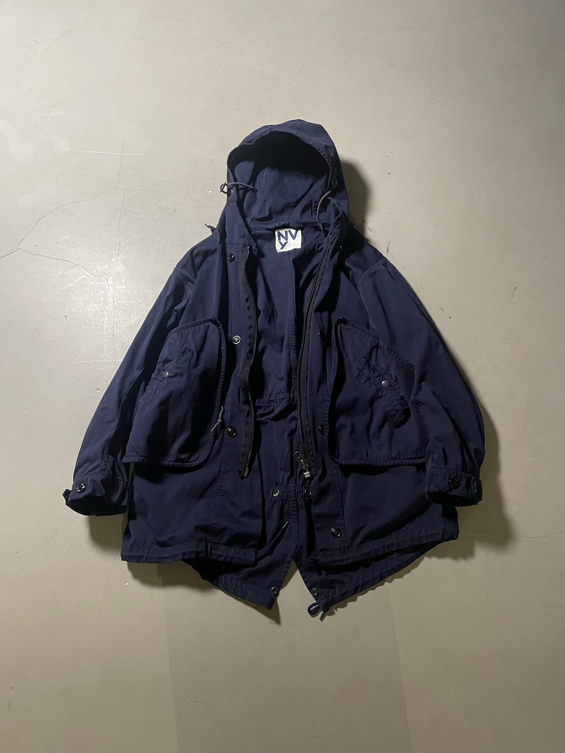 Fat tokyo  Navy Hooded Field Parka/점퍼 상품이미지1