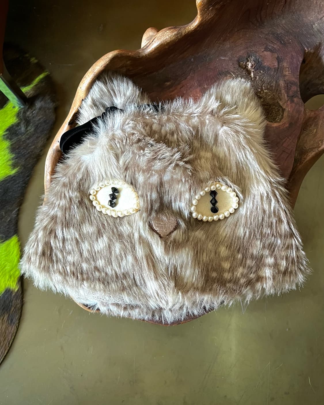 CA4LA Archive Cats Jewel&Ribbon Fur Hat 상품이미지3