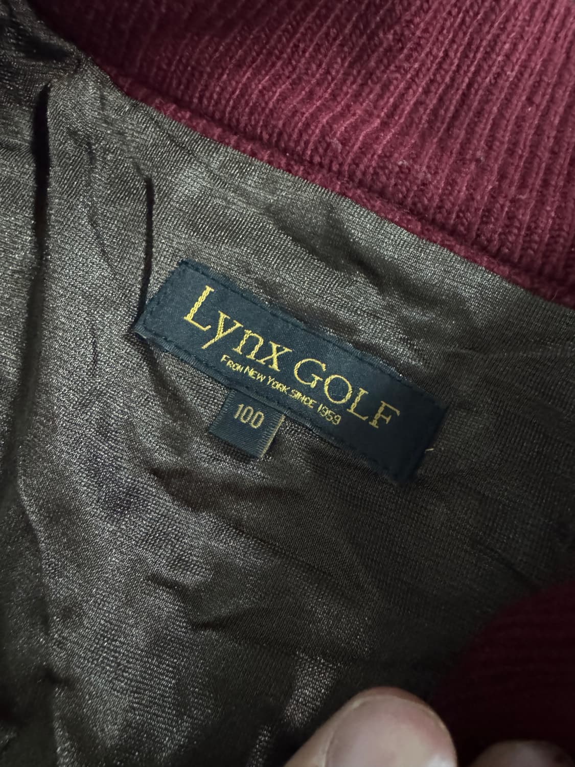 Lynx 골프 암 패치 방풍 니트 L 레드 상품이미지3