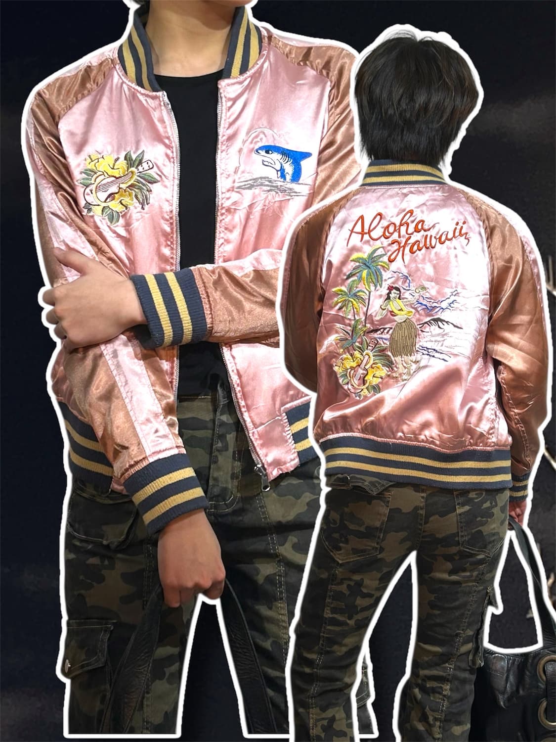 일본빈티지 양면 리버시블 스카잔 수니베어 스카쟌 xs 상품이미지1