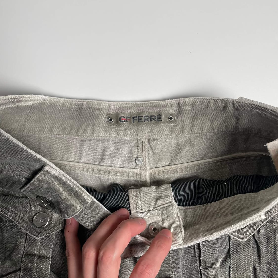 Gianfranco ferre 가먼트 다잉 슬림 팬츠 상품이미지10