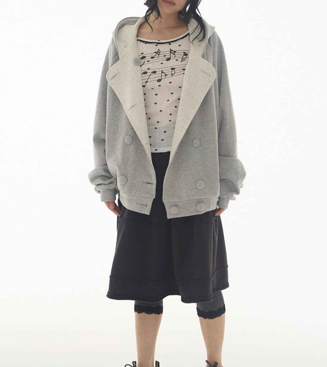 Double Buttoned Hoodie Jacket 상품이미지2