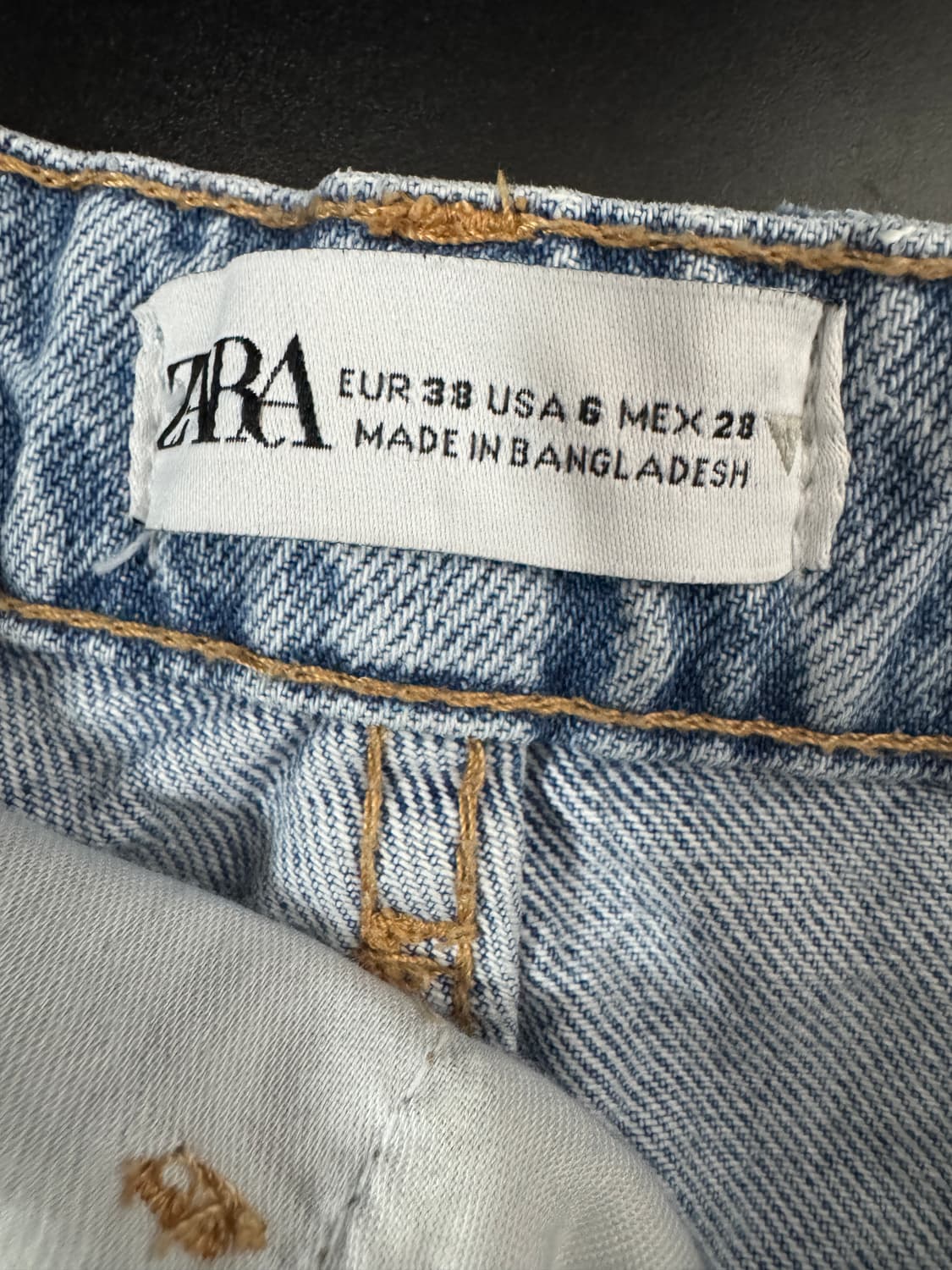 여성 자라 zara 연청 데님 하프팬츠 상품이미지3