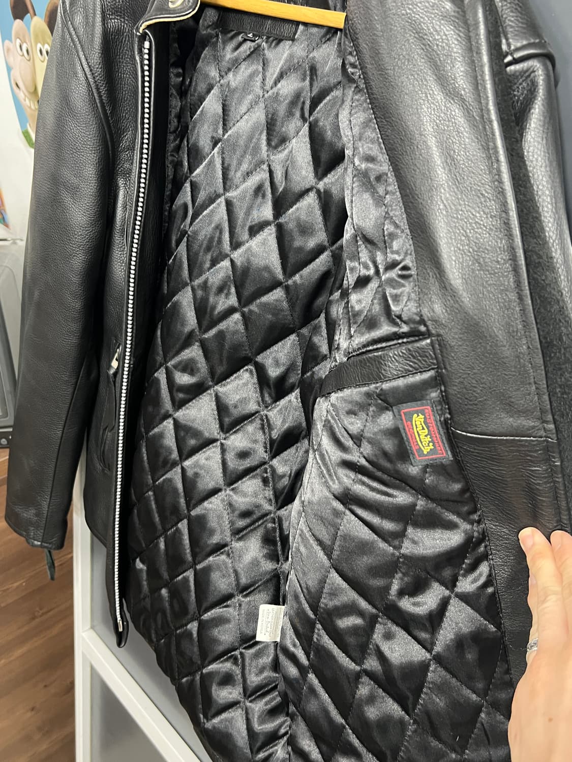 Von Dutch 본더치 모터 사이클 양가죽 라이더 가죽 자켓 상품이미지5