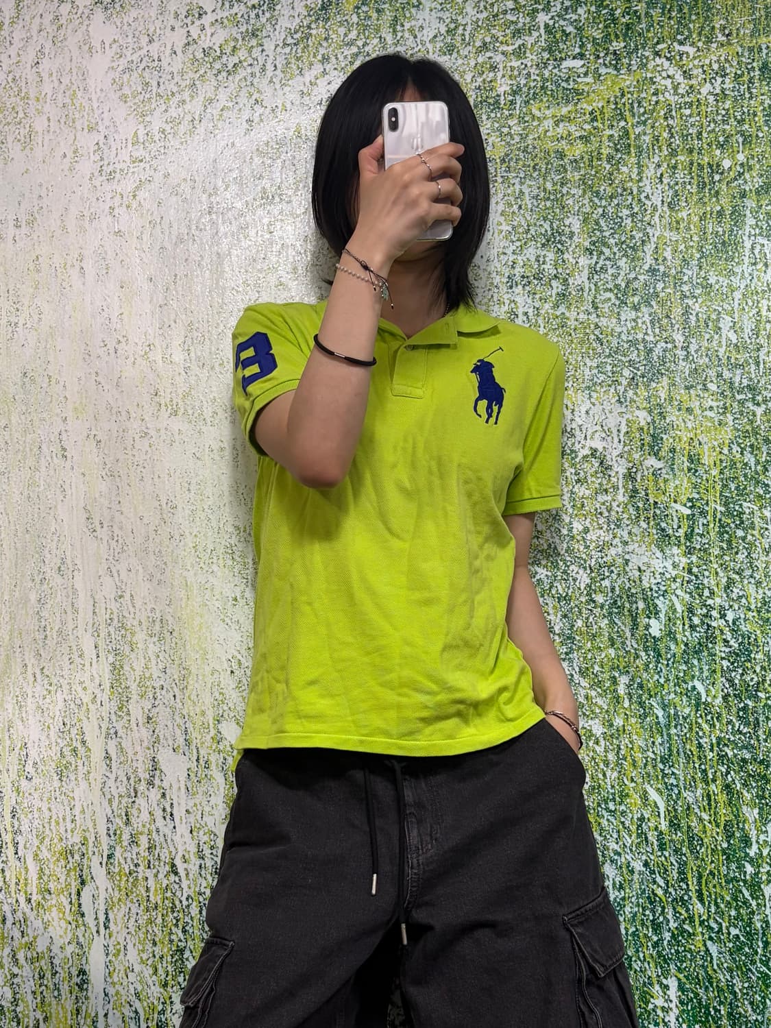 폴로 빅포니 치프키프 형광 딱붙 반팔 카라 티셔츠 키즈 L 상품이미지1