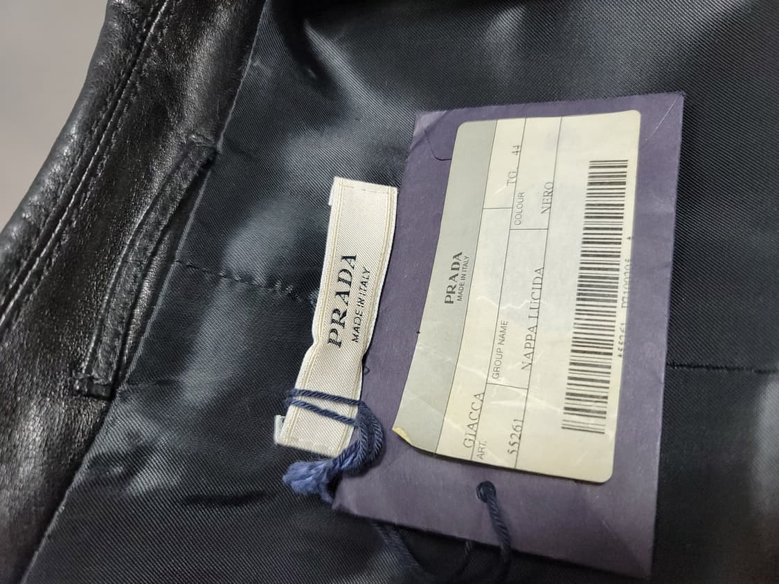 PRADA 여성 가죽 자켓 블레이져 블랙 EU44 상품이미지3