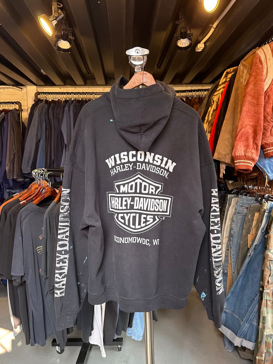 할리데이비슨 프린팅 페인팅 스웻 후드 상품이미지2