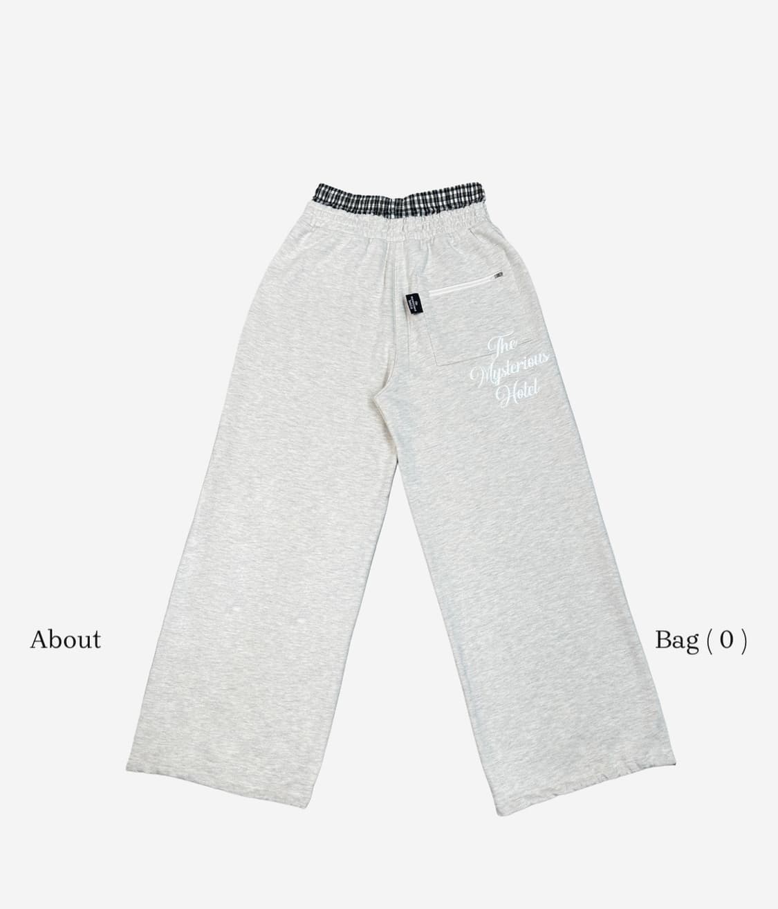 더미스테리어스호텔 체크 레이어드 팬츠 상품이미지2