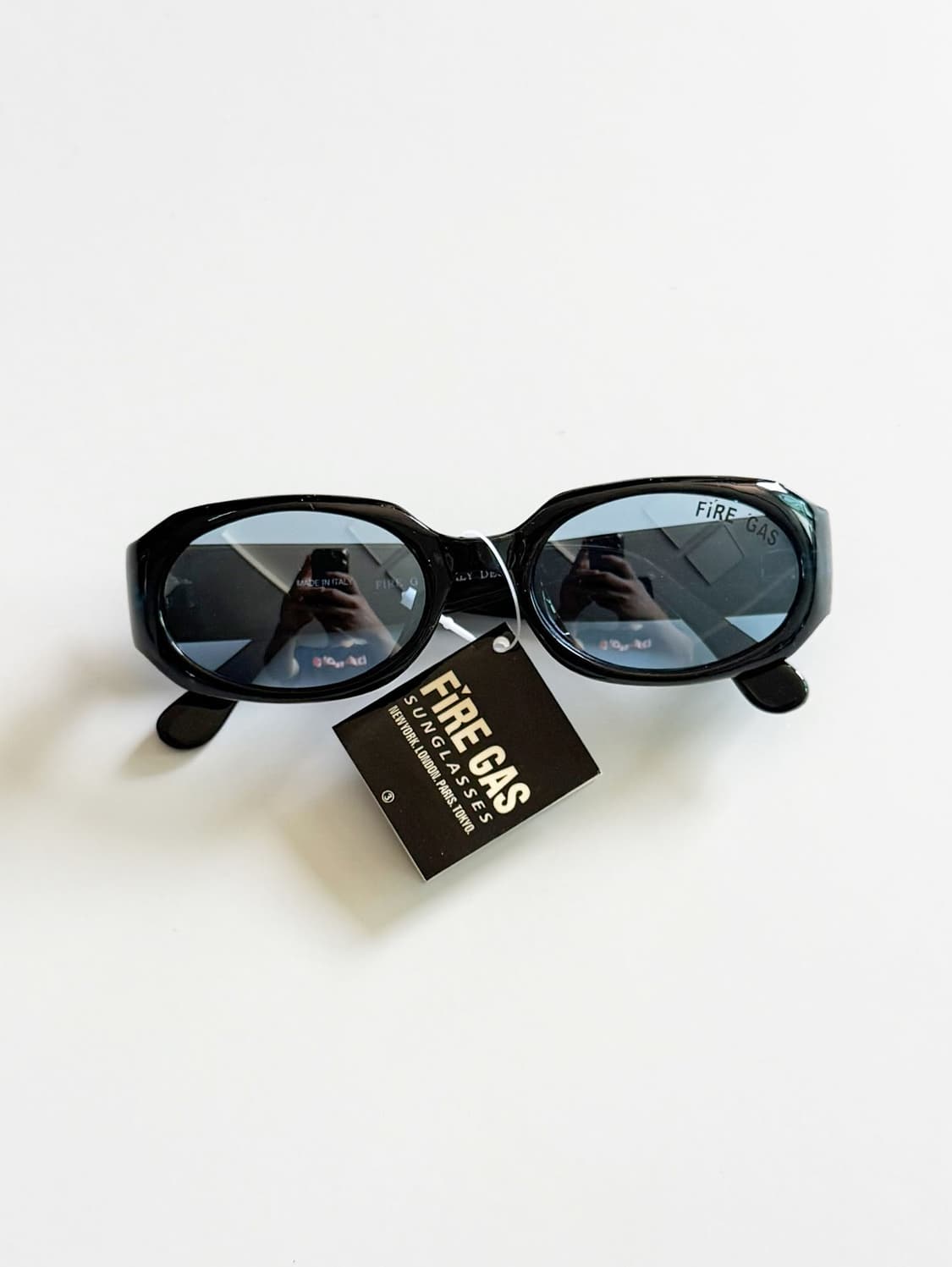 90s FIRE GAS 볼드 스퀘어 블루 틴트 빈티지 선글라스 상품이미지2