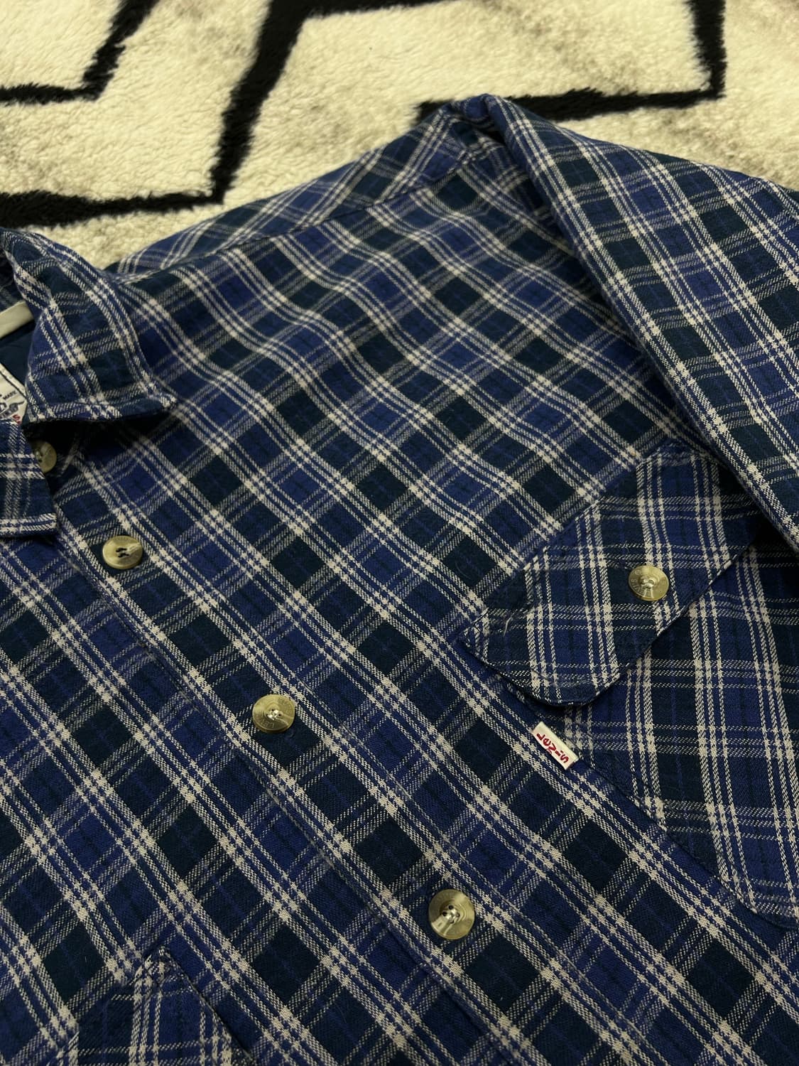 [XL]리바이스90s 체크 누빔 셔츠/안감퀄팅 상품이미지1