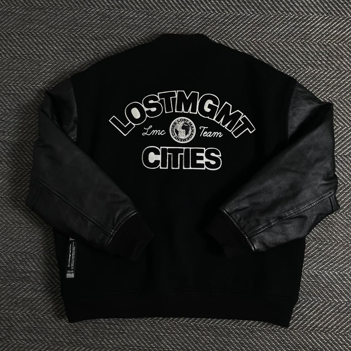 LMC 빅로고 소가죽 울 바시티 자켓 블랙y 3065 상품이미지2