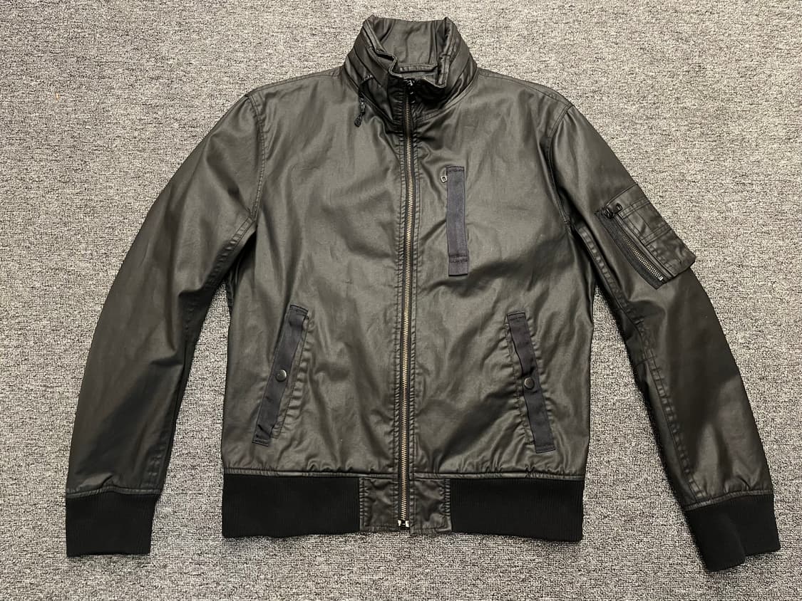 [95~100] 유니클로 Coated Cloth 라이더자켓 L  상품이미지1