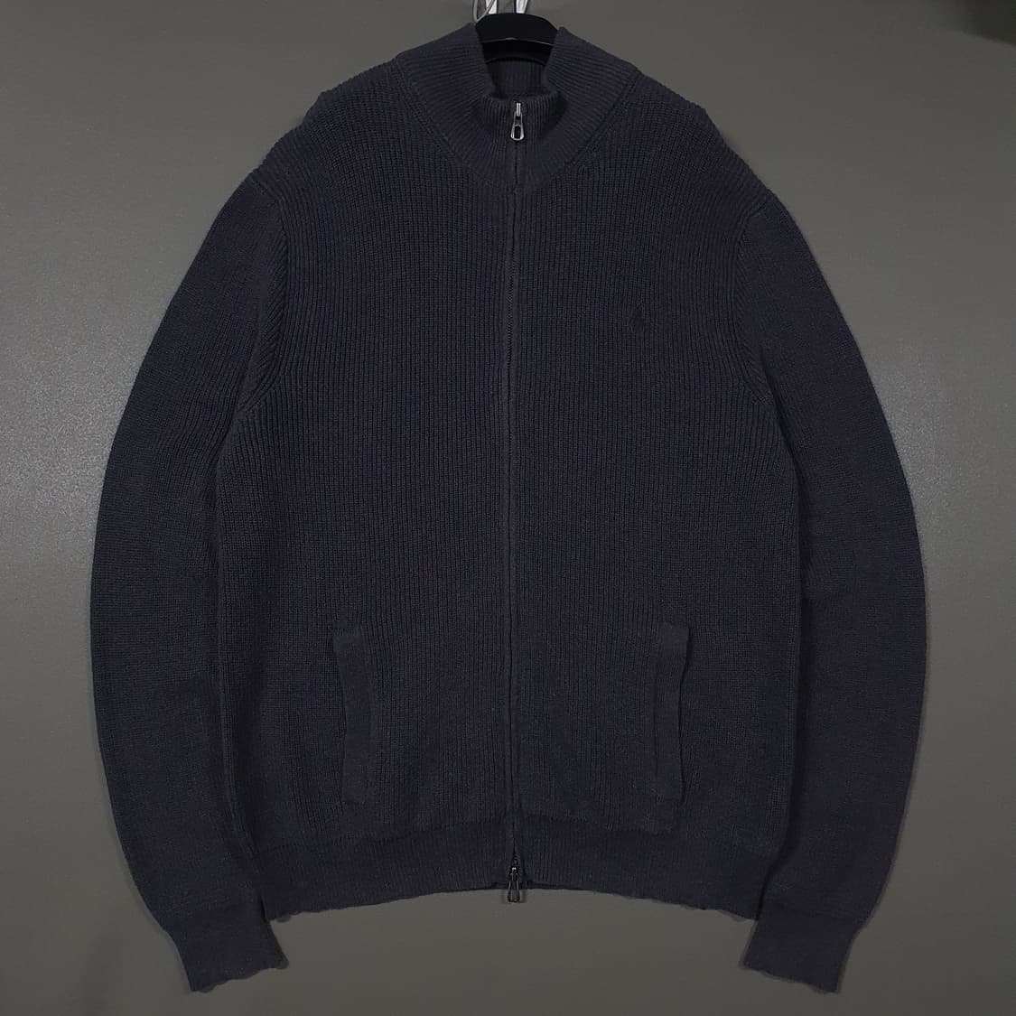 L (100) 폴로 랄프로렌 포니 투웨이 코튼 니트 집업 자켓 매장 정품 상품이미지1