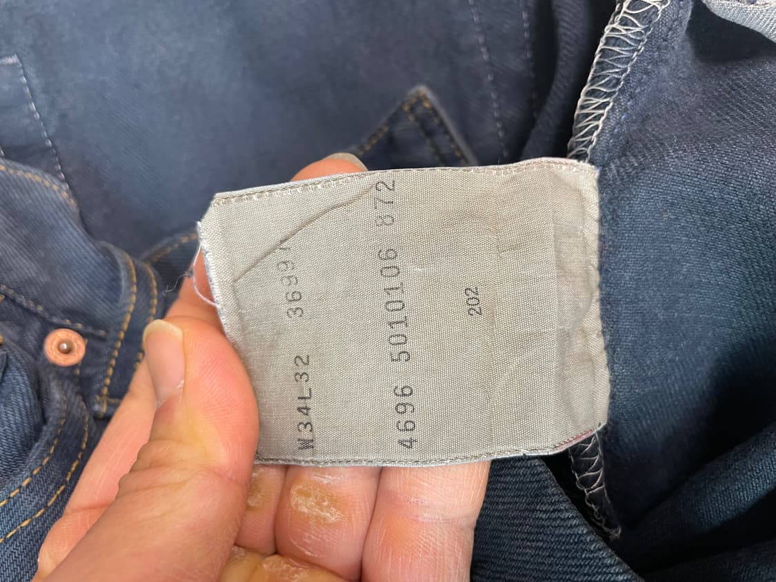 리바이스 501 다크 인디고 데님 팬츠 (옐로우 스티치) 상품이미지6