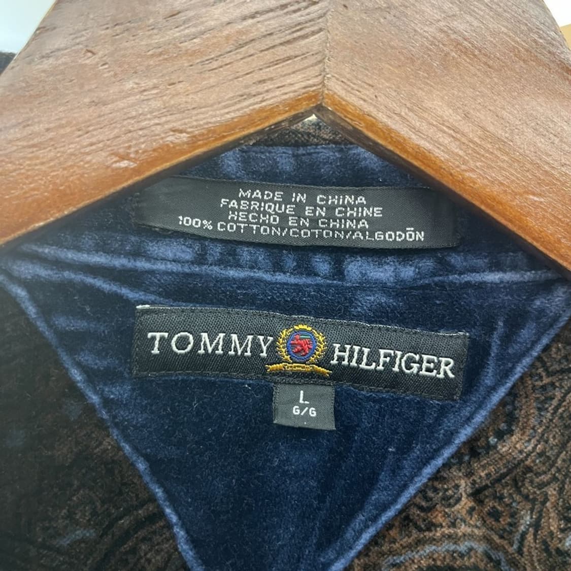 타미힐피거 90s 페이즐리 벨벳 오버핏 긴팔 셔츠 105 C05923 상품이미지5