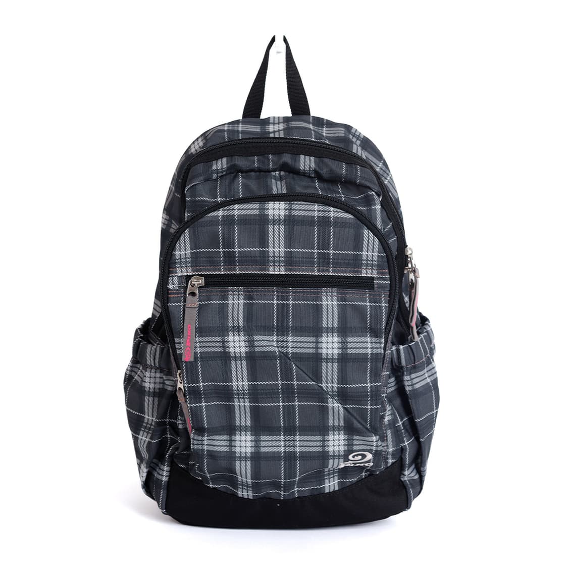 [PIKO] 블랙 체크 패턴 데일리 백팩 상품이미지1