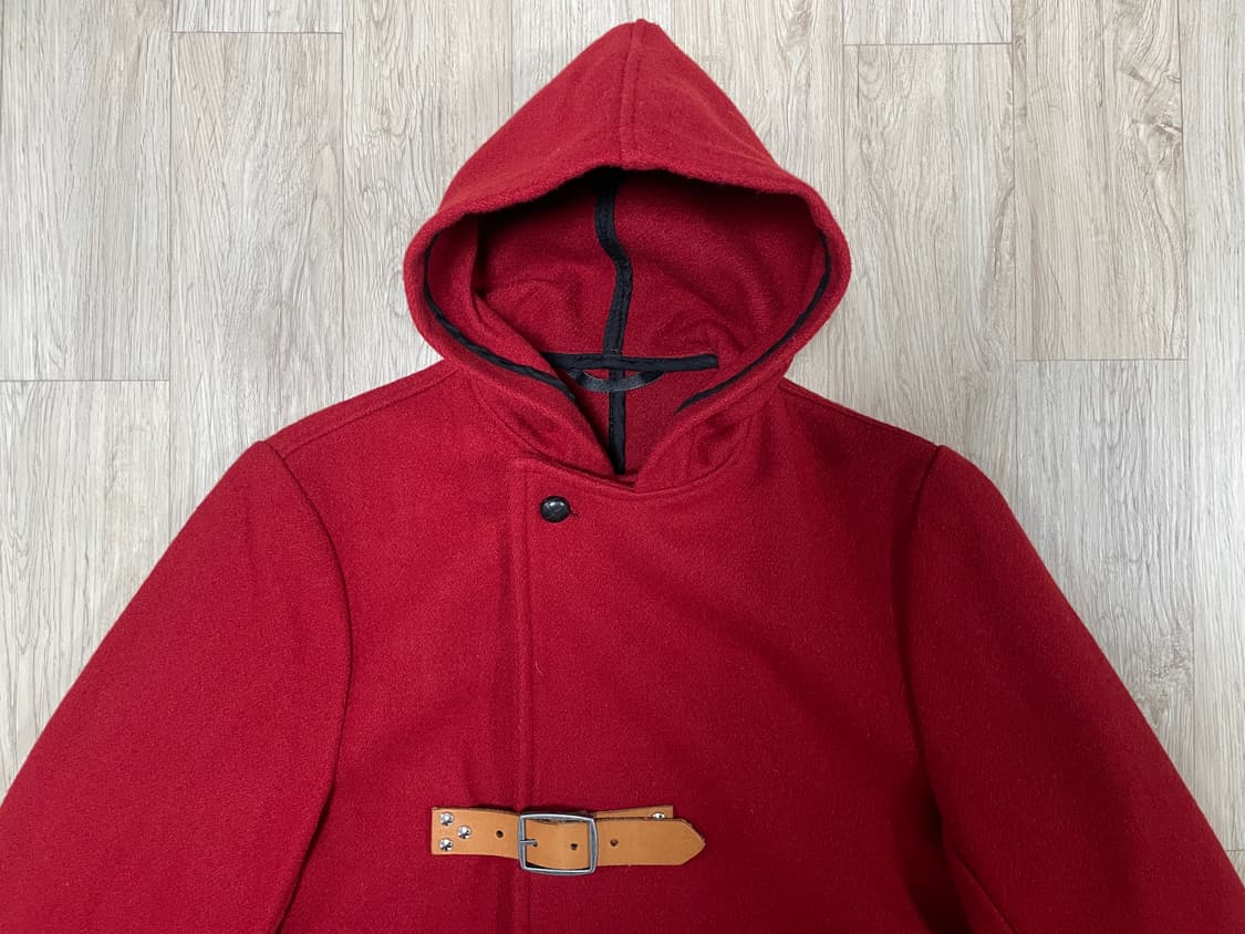 95~100) 쇼트 레더 벨티드 울 피코트(미국제)RRL&LVC&폴로 상품이미지6