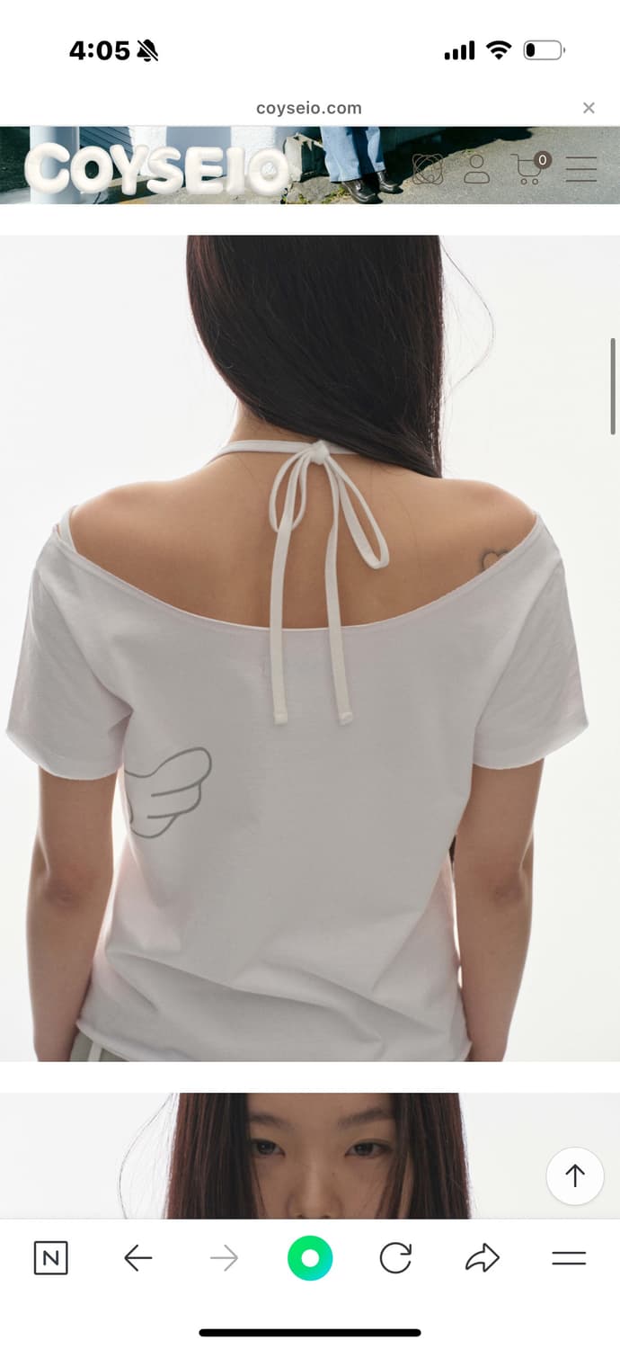 코이세이오 03 wing t-shirt white  상품이미지2