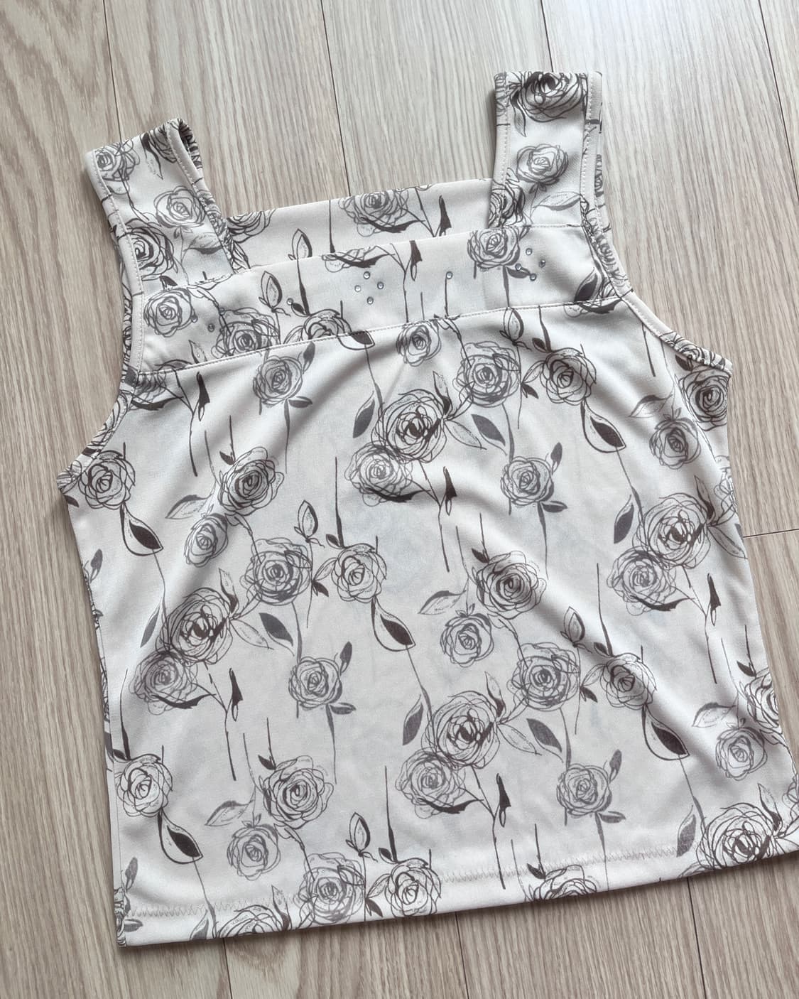 베이지 플라워 큐빅 슬리브리스 상품이미지3