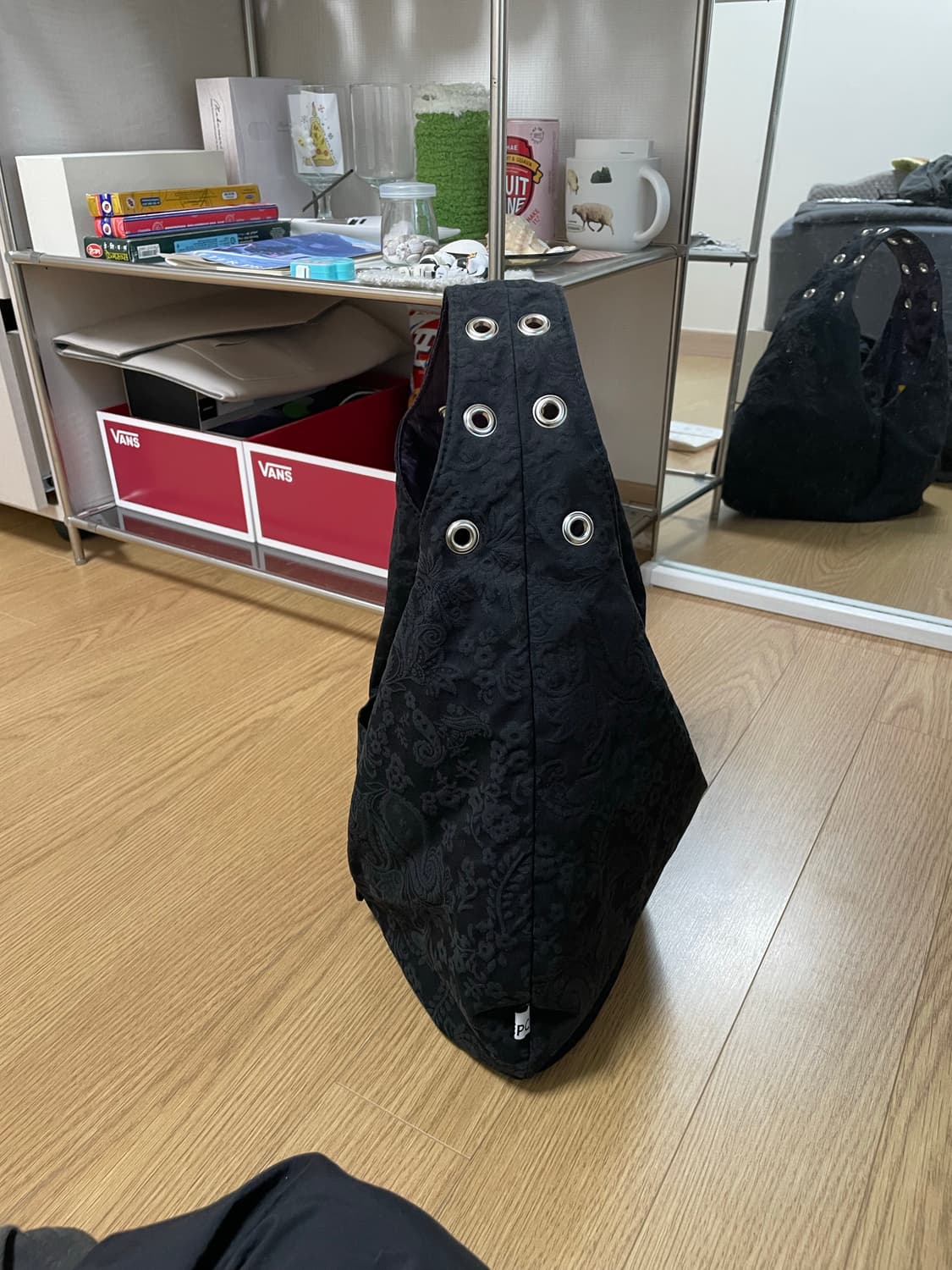 뎁크 EYELET JACQUARD BAG 자카드백 블랙 상품이미지3