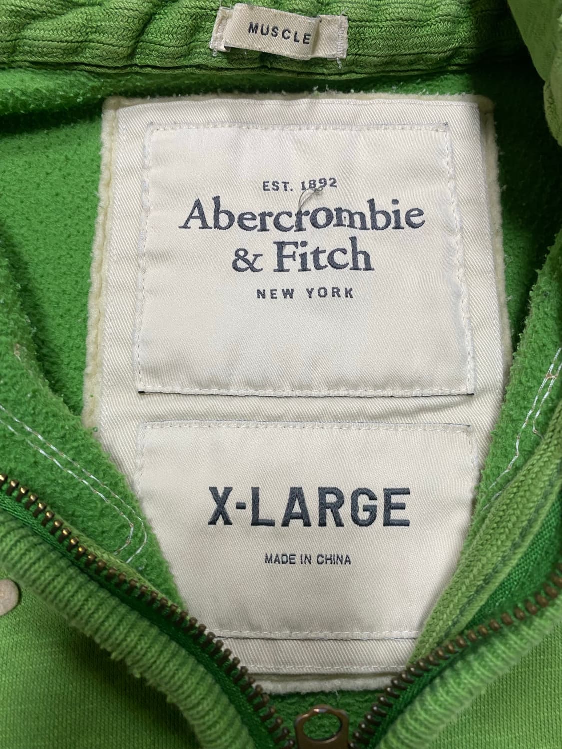 아베크롬비 후드집업 그린 xl 상품이미지2