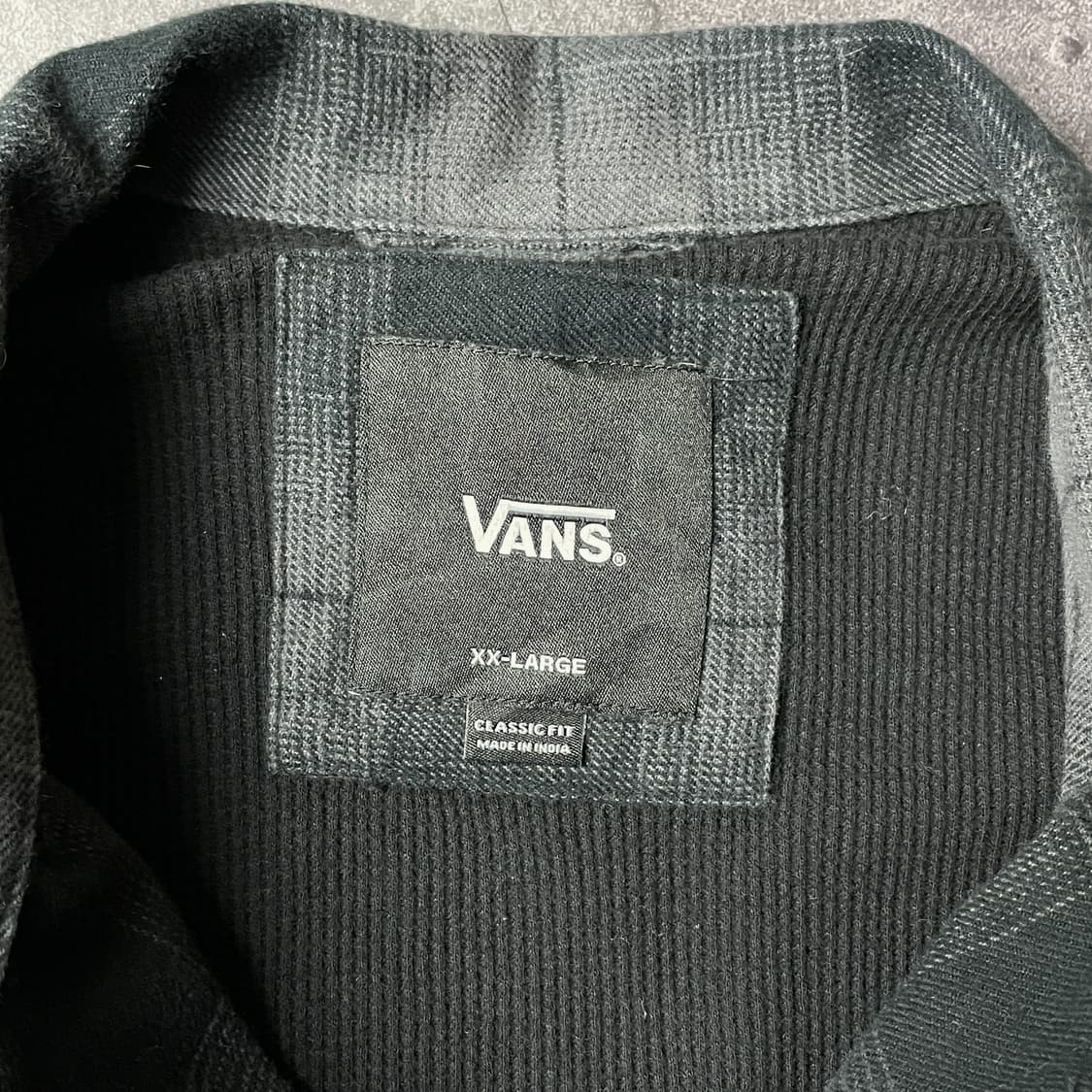 VANS 반스 빈티지 그레이 체크 코튼 셔츠자켓 A00451 상품이미지9