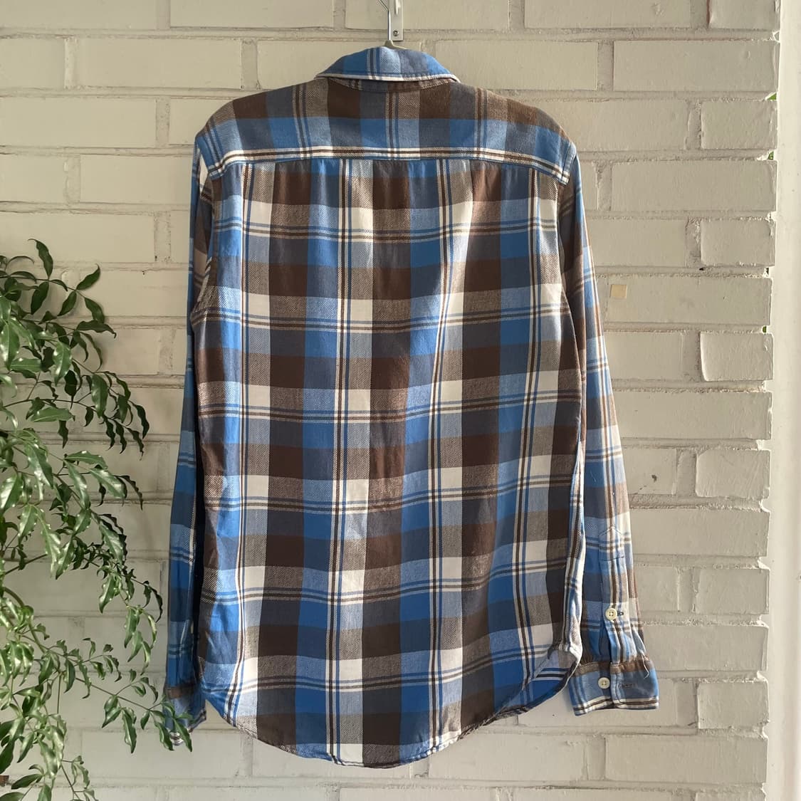 폴로 랄프로렌 브라운 블루 체크 셔츠 상품이미지6