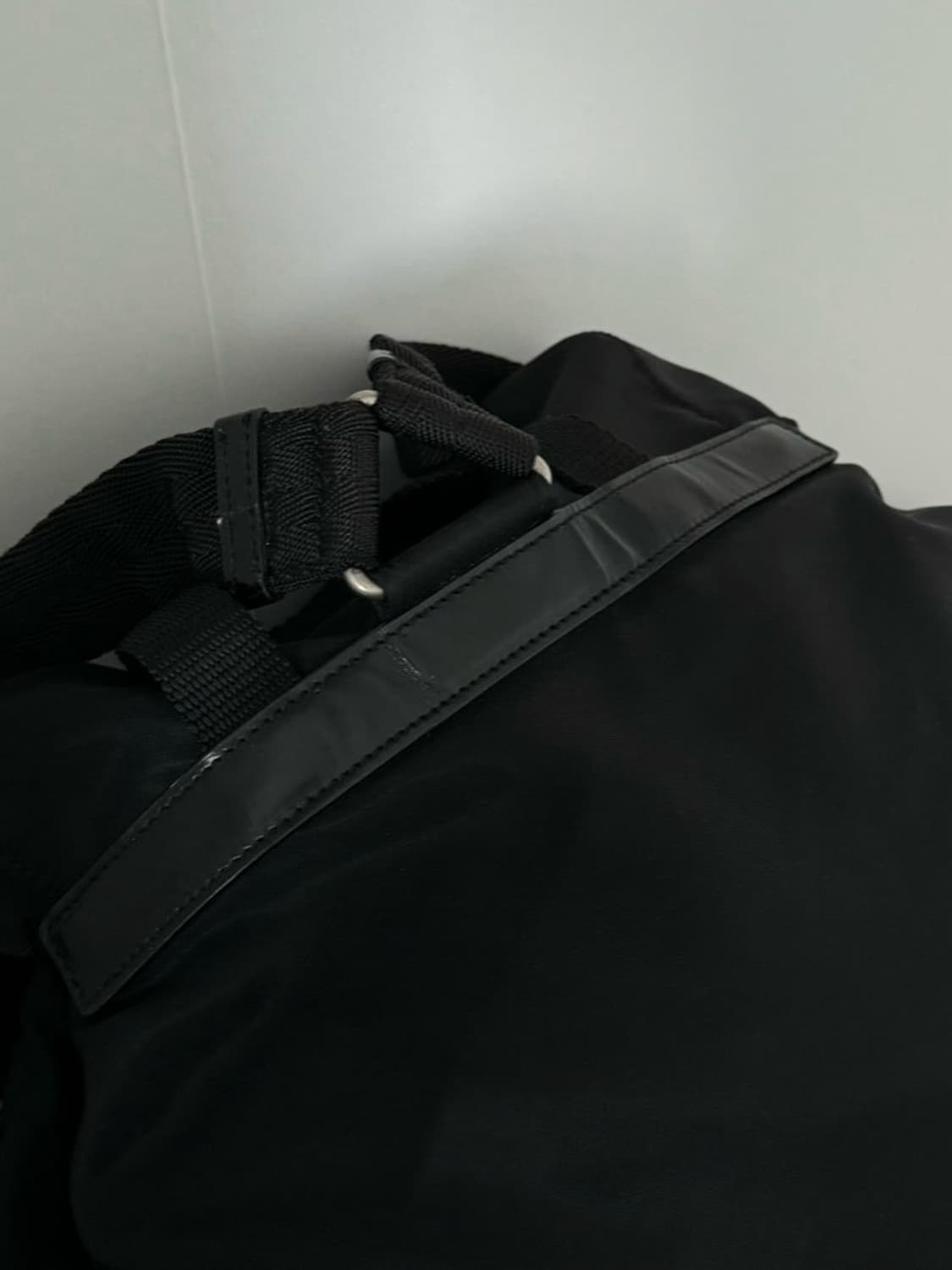 프라다 리나일론 백팩 (m) 블랙 -정품 상품이미지7