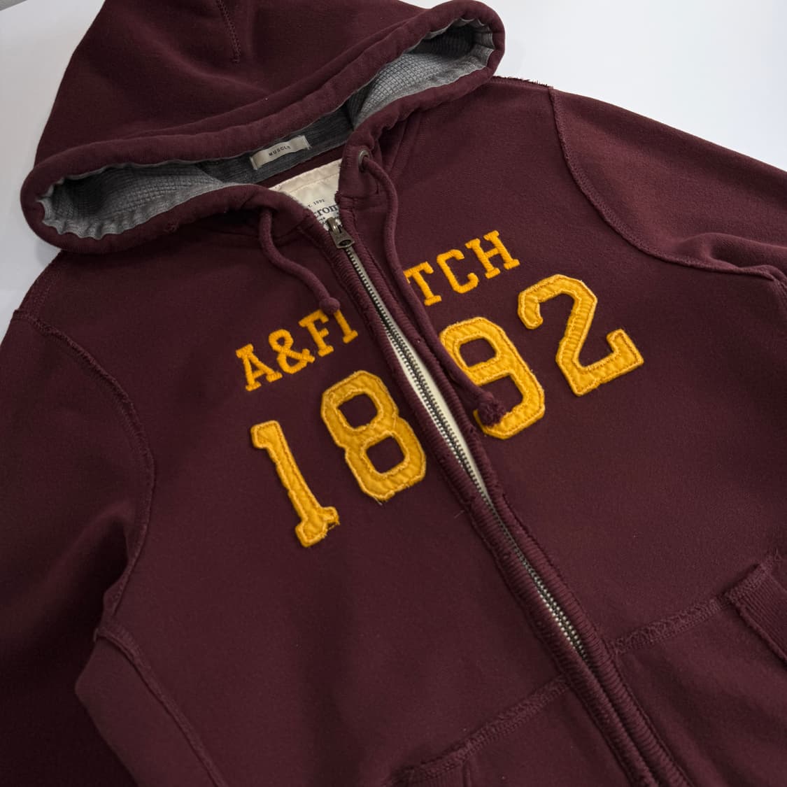 Abercrombie아베크롬비 &fitch 버건디 후드집업  상품이미지4