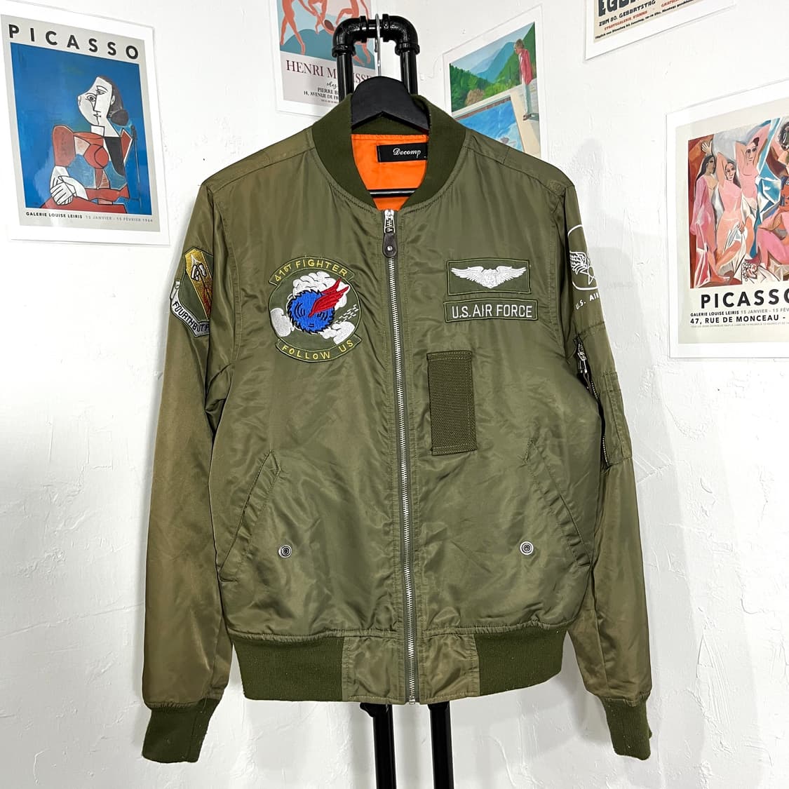 패치 디테일 항공점퍼 상품이미지1