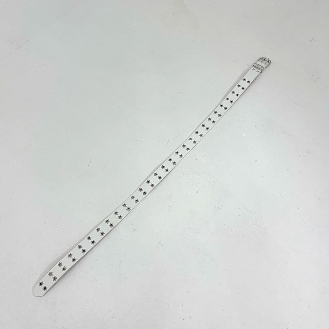 Y2K 스타 별 아일렛 벨트 (white) 상품이미지2
