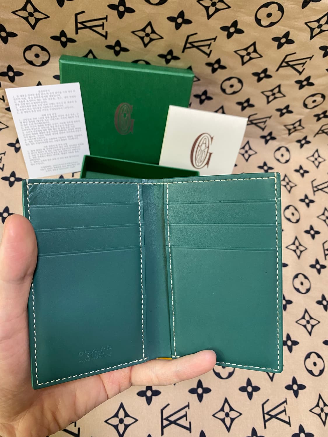 고야드 생피에르 카드지갑 그린 상품이미지4