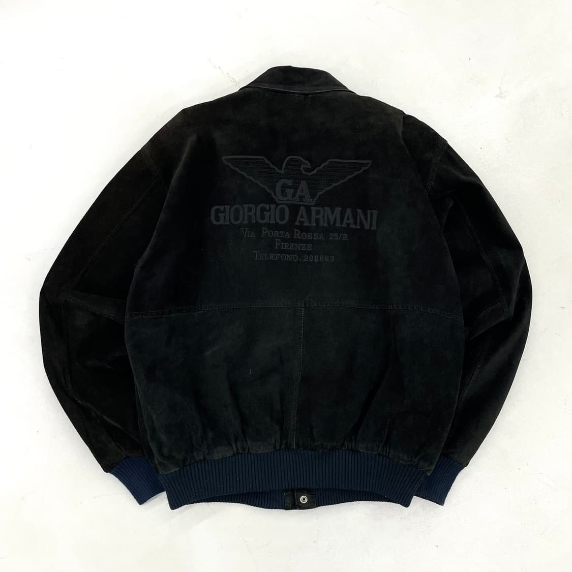 조르지오 아르마니 90s 리얼레더 봄버 가죽 자켓 상품이미지1