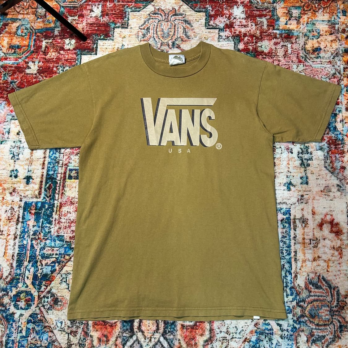 [XL] 90s made in usa 반스 프린팅 반팔 상품이미지1