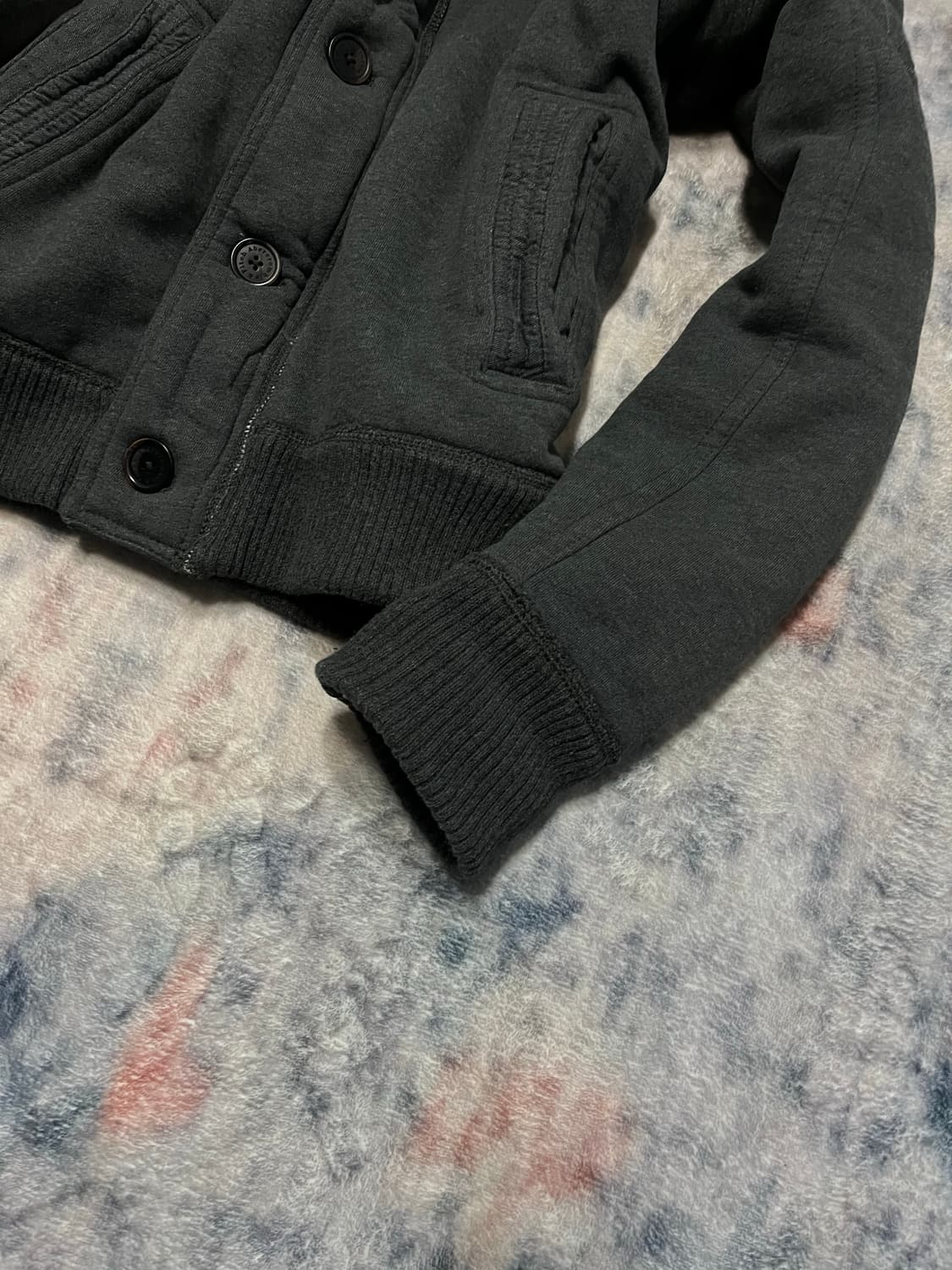 Abercrombie 00s y2k wolf fur hood jacket 상품이미지6