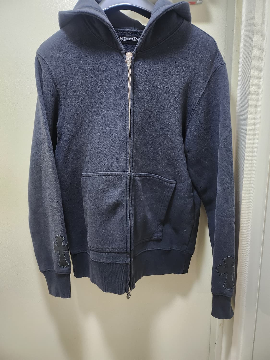 크롬하츠 페이퍼잼 레더패치 후드집업 상품이미지1