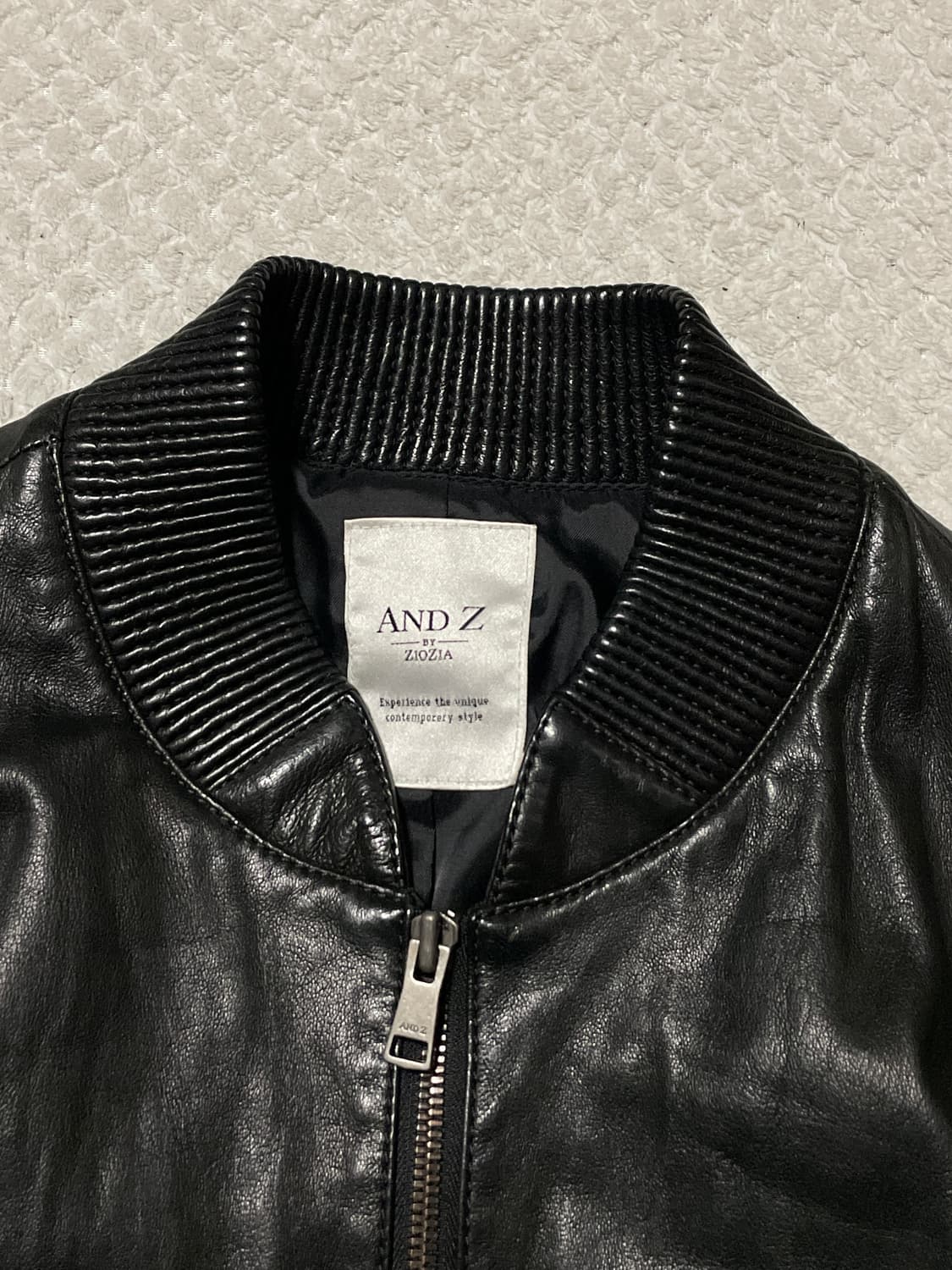 AND Z 웨스턴 무드 2WAY 램스킨 양가죽 바이커 레더 자켓 상품이미지4