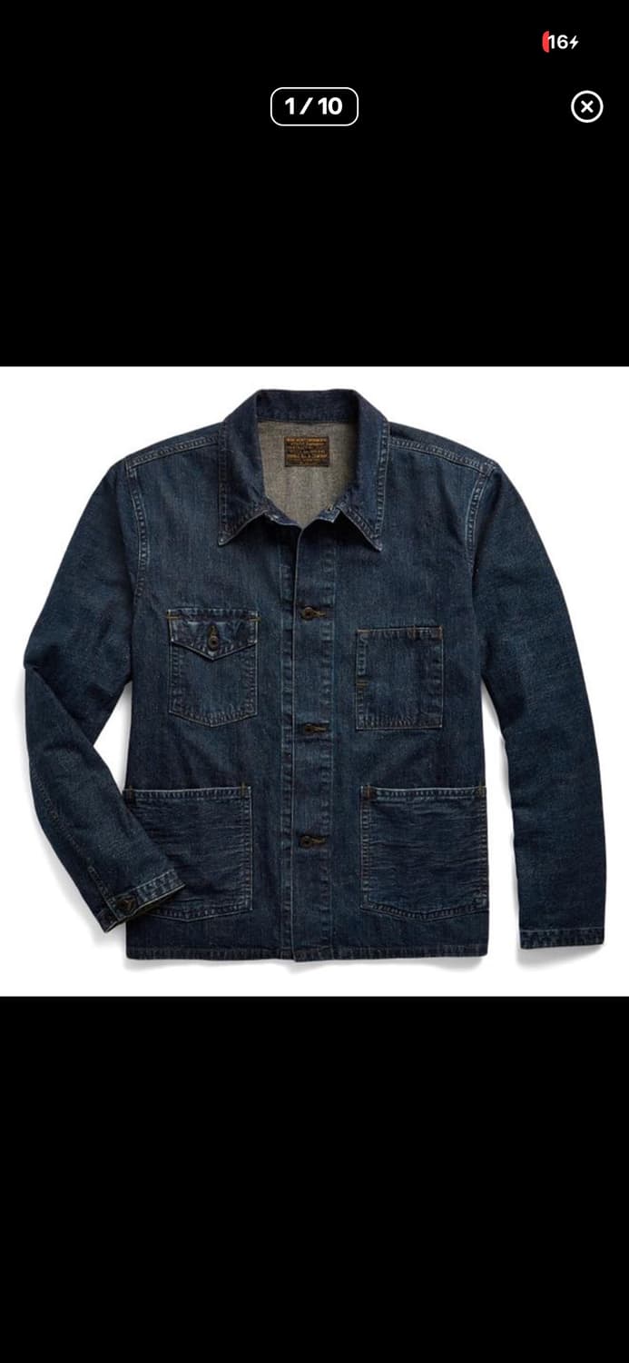 택포35) RRL 더블알엘 데님 밀리터리 워크자켓 M 상품이미지9