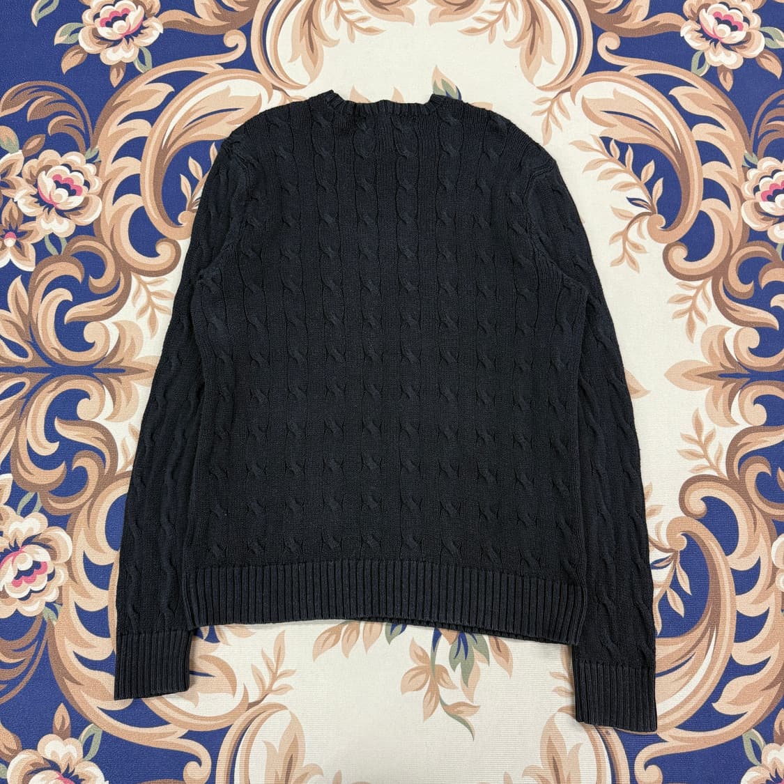 (S)폴로 랄프로렌 케이블 꽈배기니트(블랙) 상품이미지5