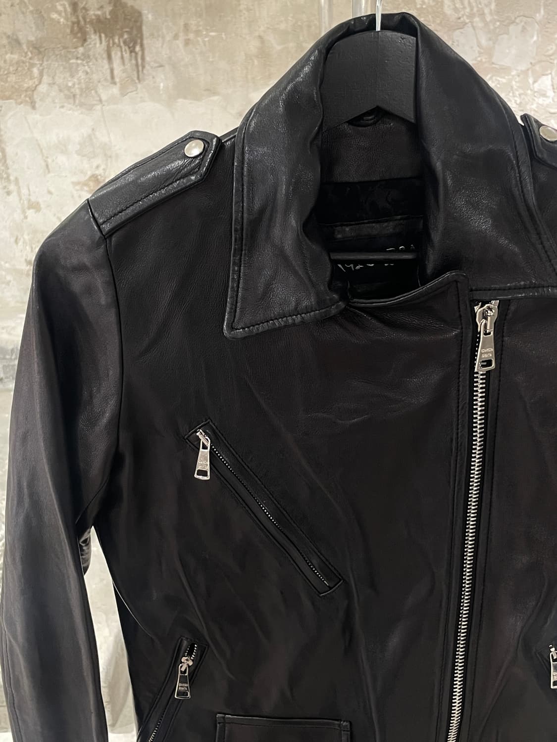 조르지오 브라토 블랙 유틸리티 쉽 레더 자켓 상품이미지2