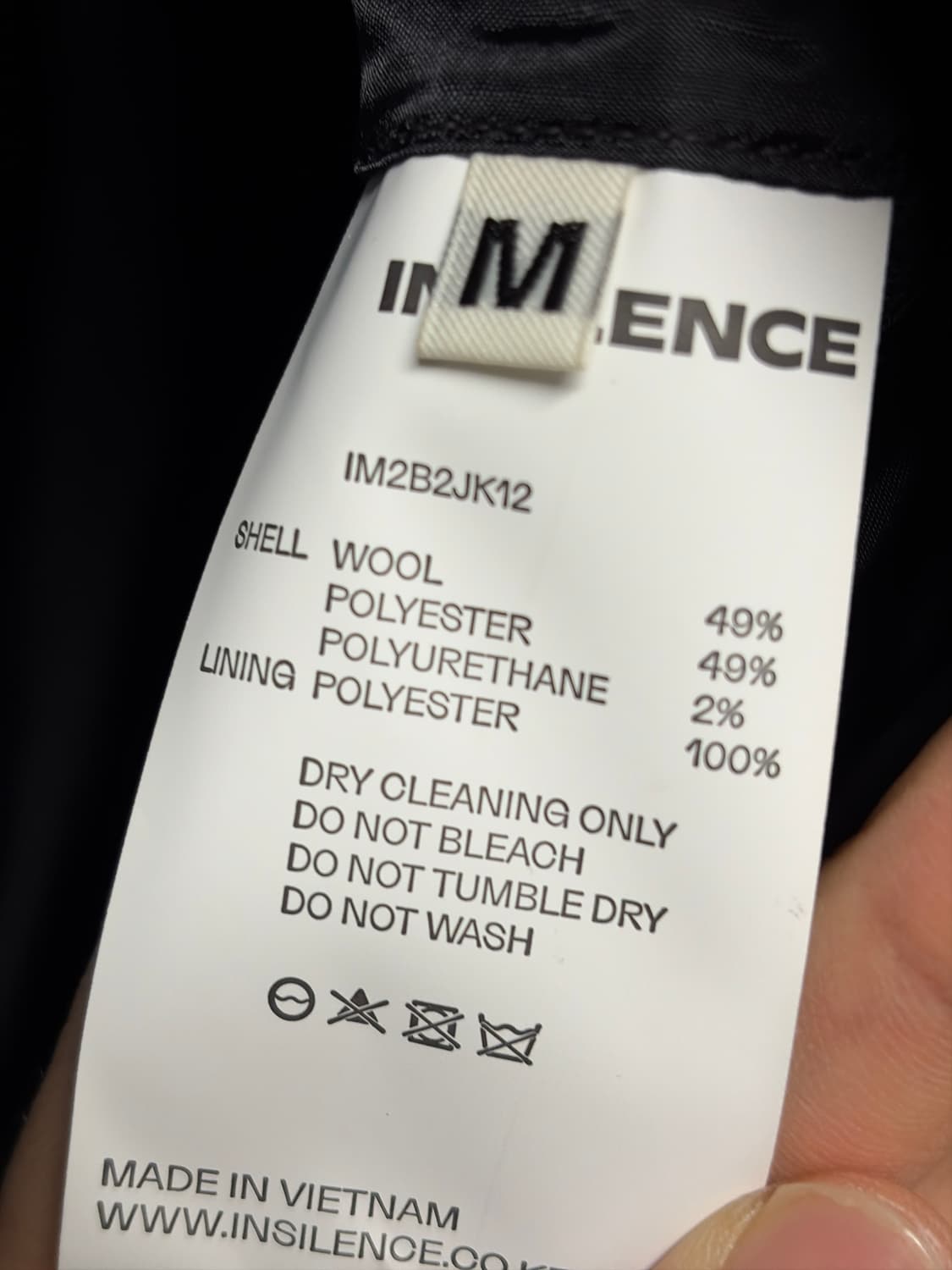 인사일런스 울 크롭 자켓 M 상품이미지4